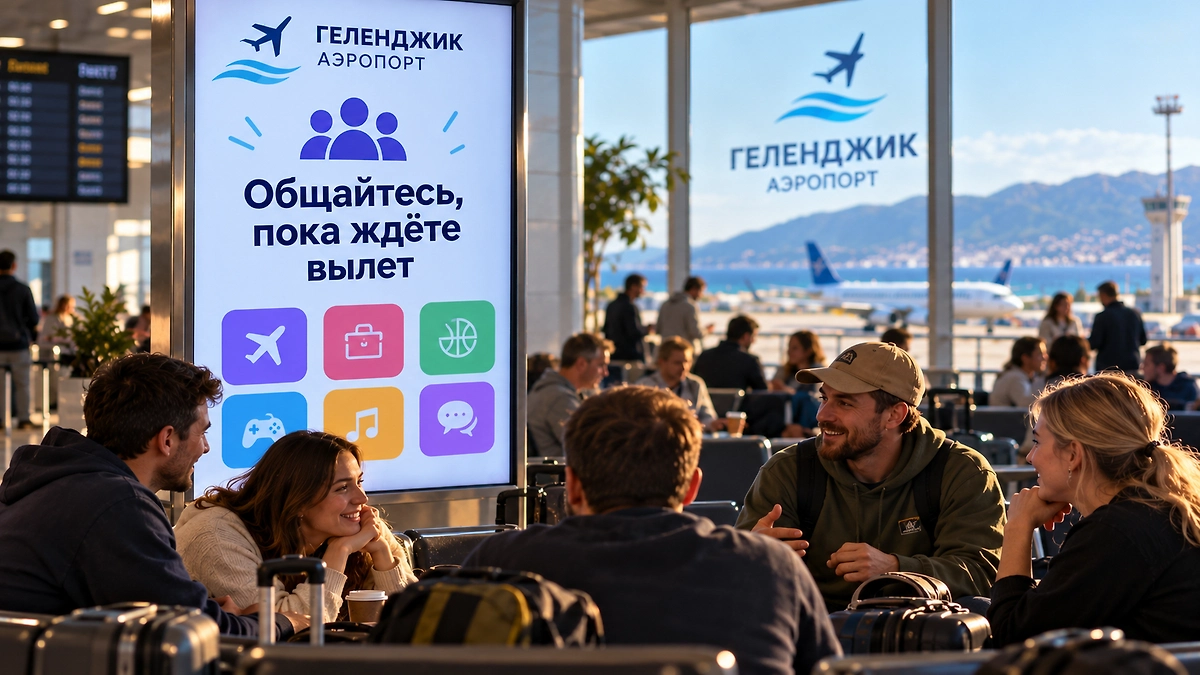 В аэропорту Геленджика запустили сервис знакомств для пассажиров