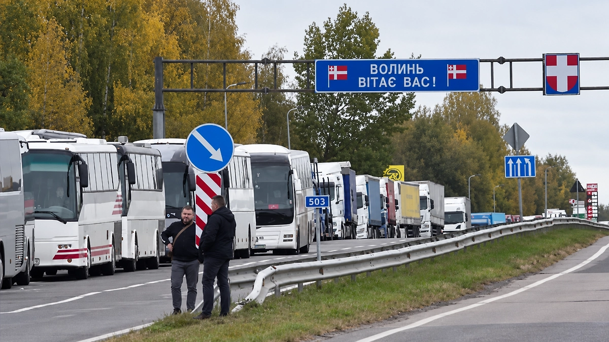 На границе Украины и Польши возникли очереди из-за блэкаутов и тревог