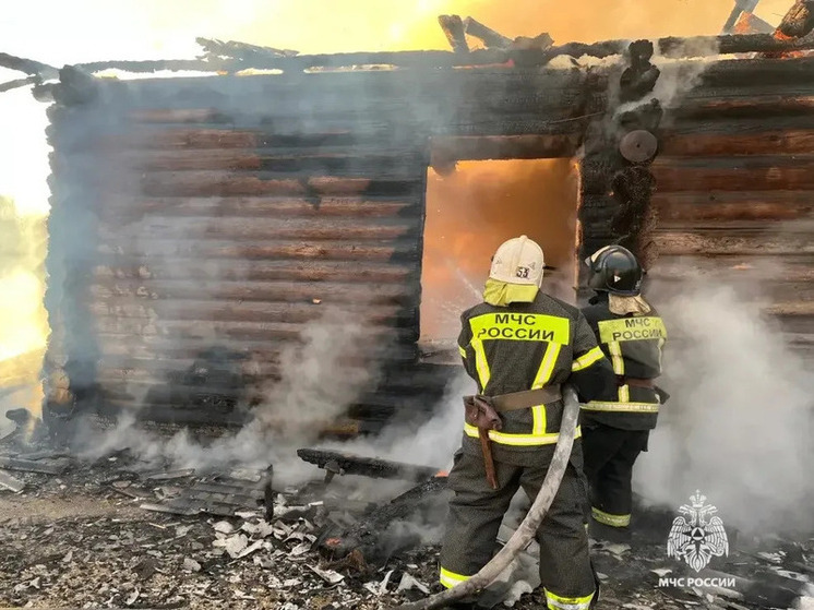 Огонь полностью уничтожил деревенский дом в Тверской области