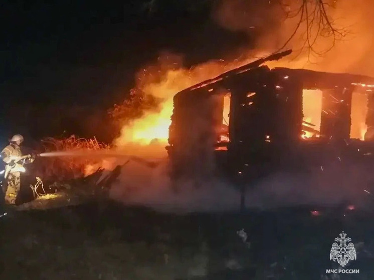 В Тверской области горела заброшка