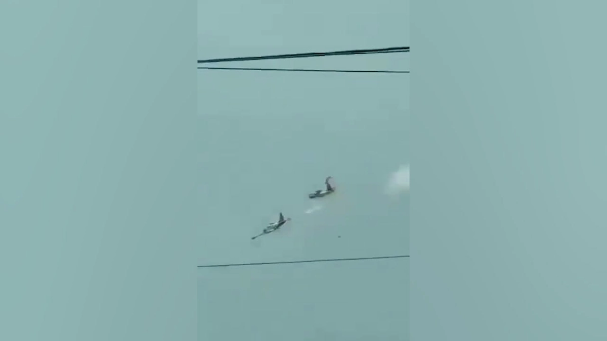 Смертельные учения: На видео сняли момент столкновения самолётов над авиабазой Фернандо